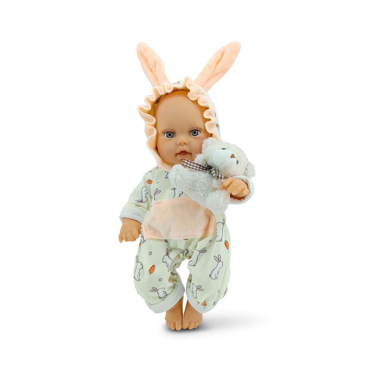 KINDERPUPPE Bear und Baby beige 30 cm, Kuscheltier, Schnuller, beweglicher Körper, ab 18 Monaten - Beige, Kunststoff (16/8/30cm) - Moni