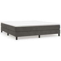 BOXBETTGESTELL Dunkelgrau 180/200 Cm Samt - Dunkelgrau, Textil (180/200cm) - vidaXL