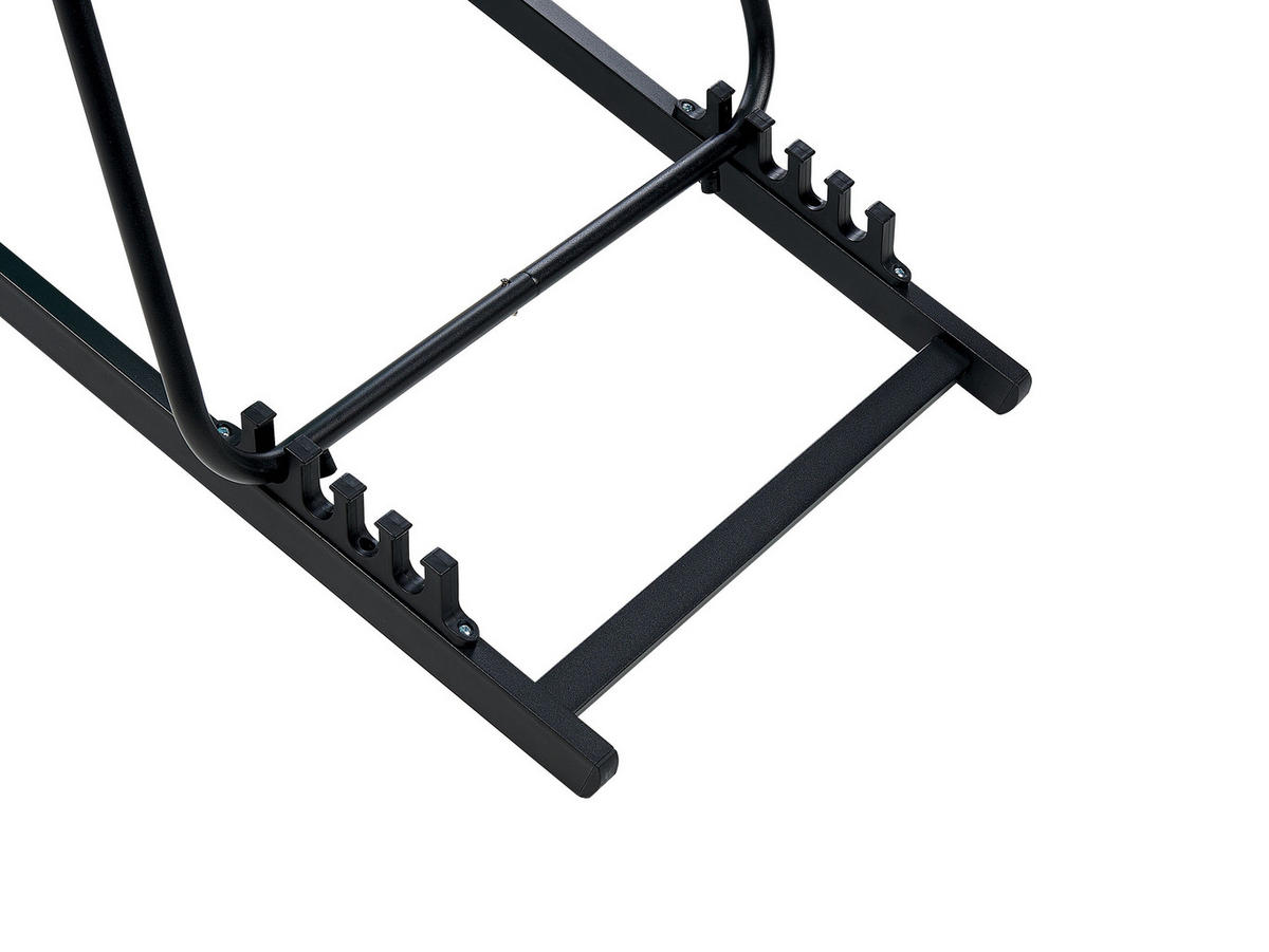 GARTENLIEGE schwarz/blau Locri II - Schwarz/Hellblau, Metall (60/79/95cm) - Beliani
