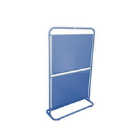 SICHTSCHUTZ Dovida 124x80x30cm Blau Stahl Balkon Sichtschutzwand Trennwand - Blau, Metall (80/124cm) - DELUKE