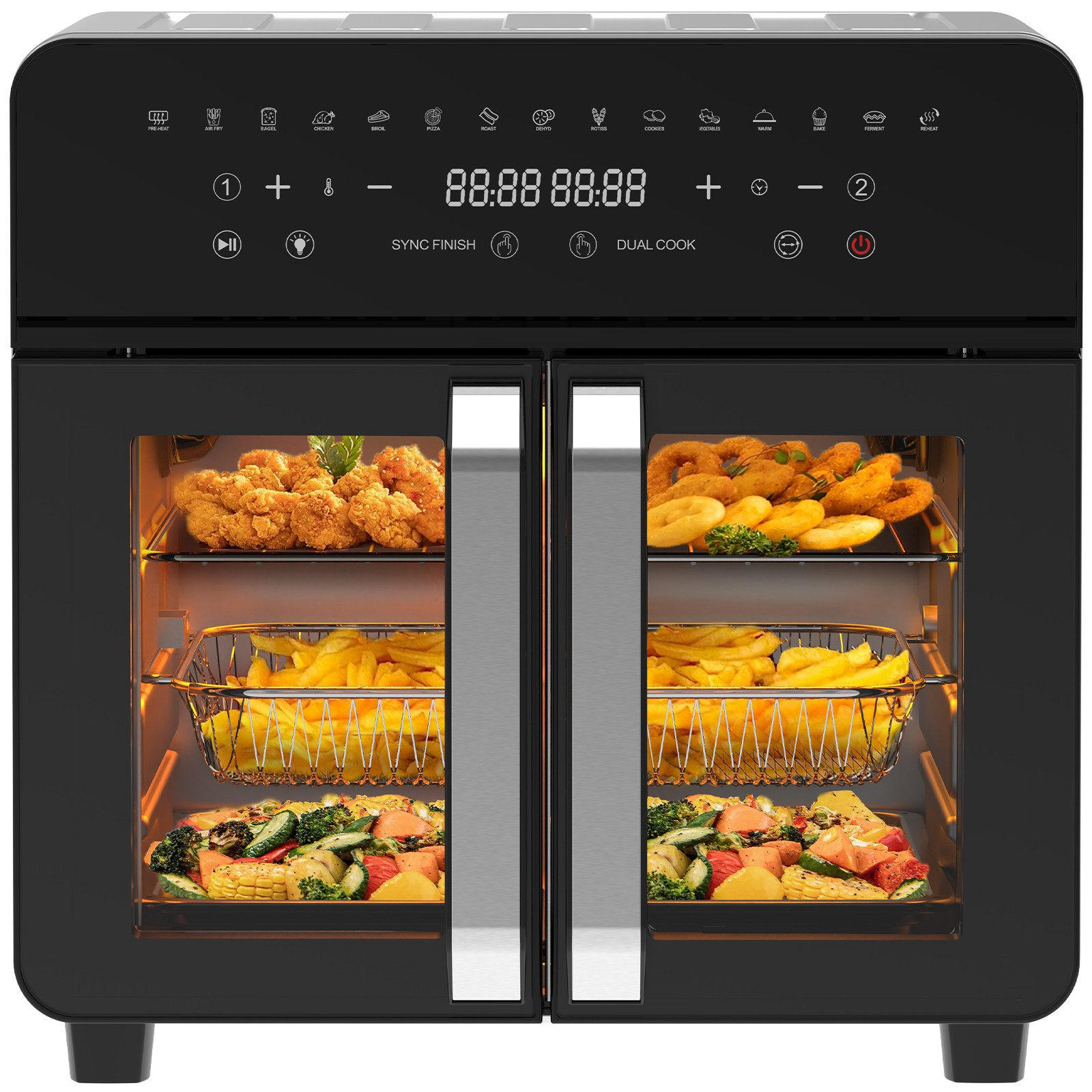 HEISSLUFTFRITTEUSE 23L - Schwarz, Metall (39.5/40/39.4cm) - Aimax