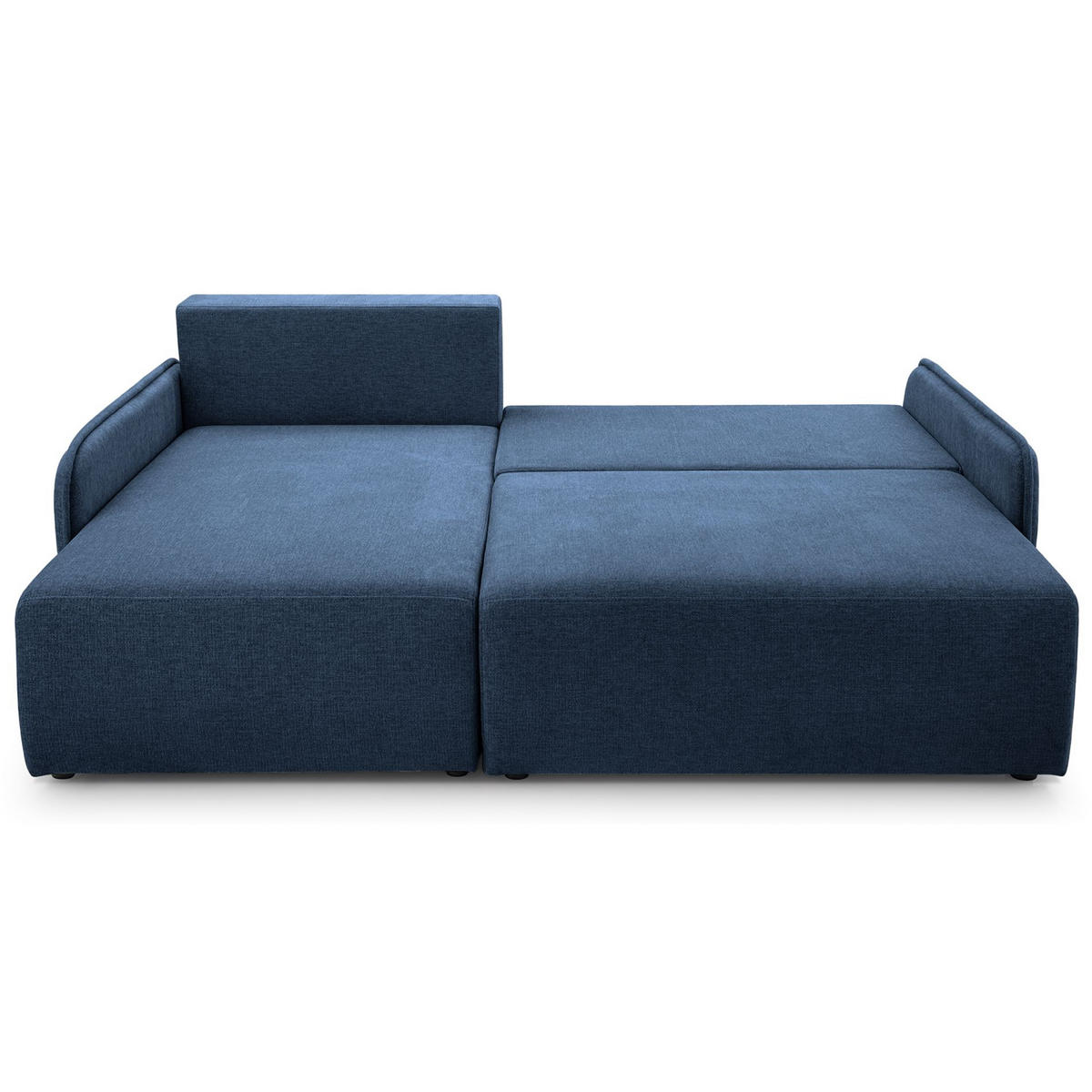 ECKSOFA Netarro, Marineblau Chenille, linksseitig - Schwarz/Dunkelblau, Kunststoff/Textil (198/147cm) - Selsey