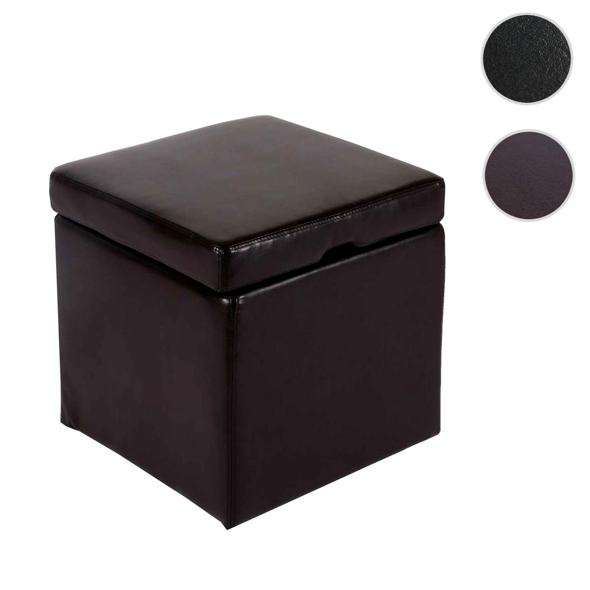 SITZHOCKER Braun - Braun, Leder (44/45/44cm) - MCW