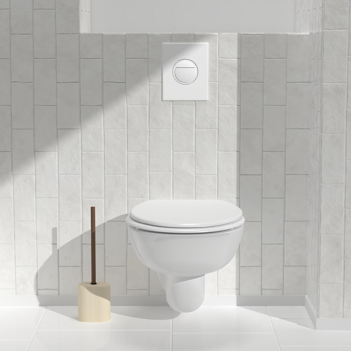 WC-BÜRSTE Argileo 12/7,6/39 cm - Beige, Kunststoff (7.6/39/12cm) - 5five Simply Smart