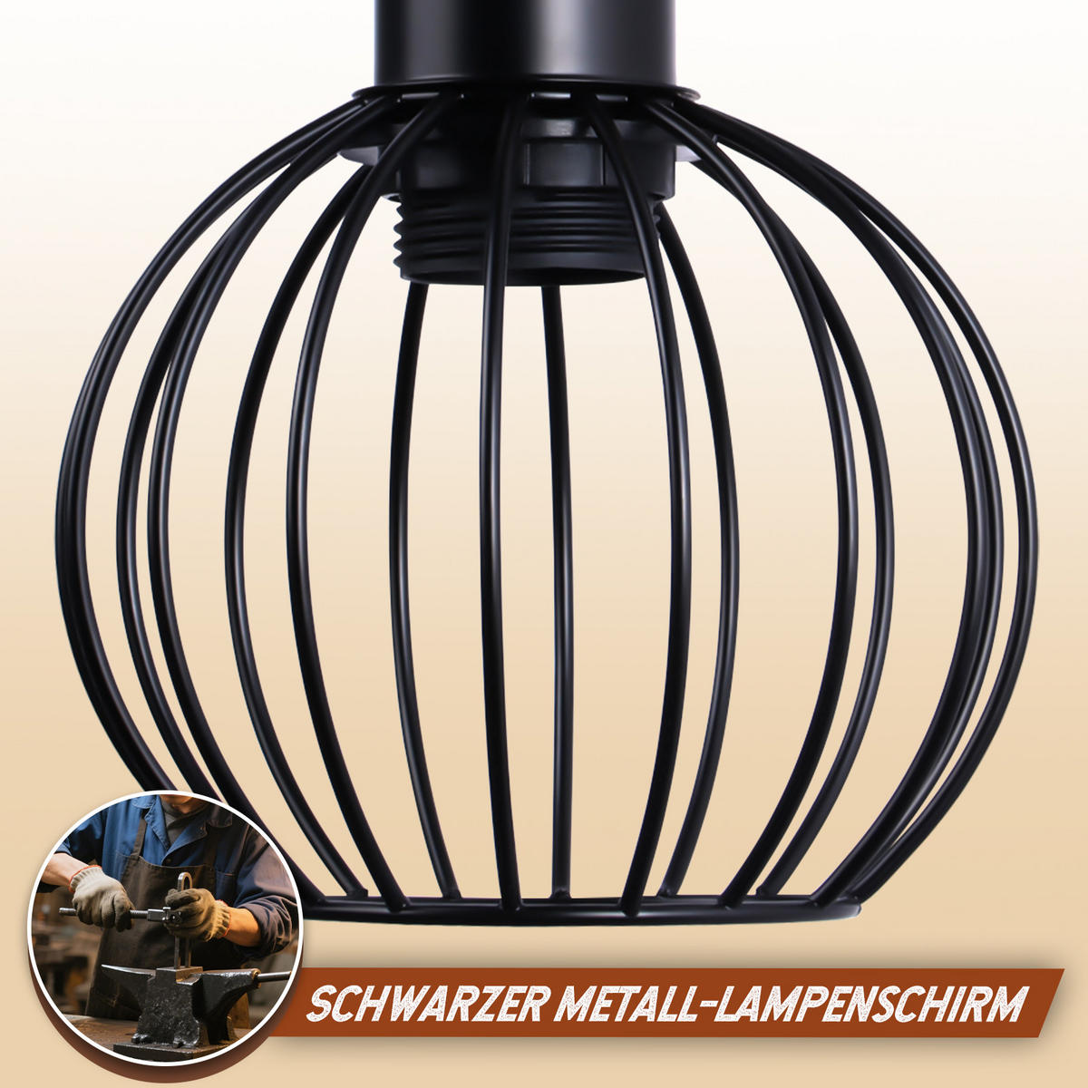 TISCHLEUCHTE Hellio Schwarz 15/46/15 cm - Schwarz, Metall (15/15/46cm) - ZMH