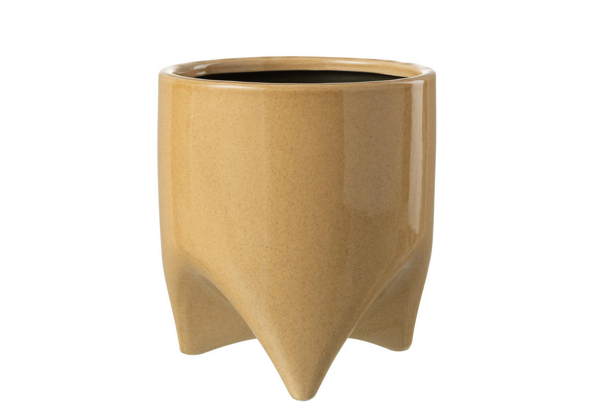BLUMENTOPF HELIA - Töpferei - Beige - L - Ø 18 cm - Beige, Keramik (18/20.5cm) - J-Line