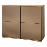 KOMMODE Rova Bronze Optik - Bronzefarben, Holzwerkstoff (92.5/75.5/35cm) - Vladon