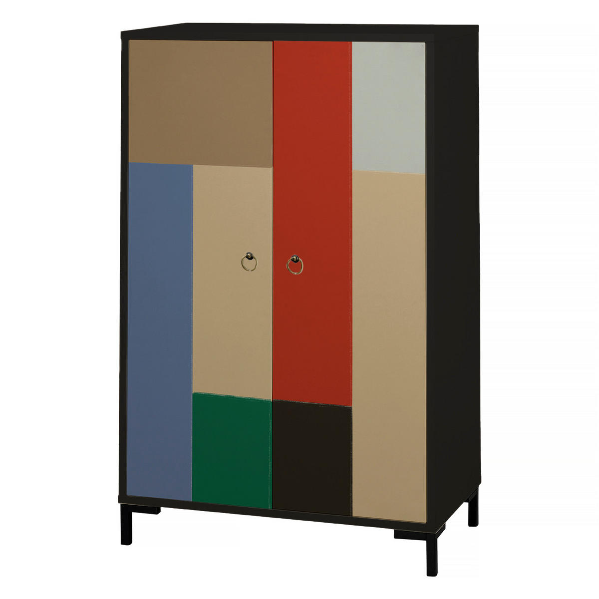 SIDEBOARD aus MDF mit 2 dekorativen Türen WALTER - Multicolor, Holzwerkstoff (45/123/75cm) - RNT By Really Nice Things