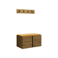 GARDEROBEN-SET Orion VI - Eiche Artisan/Orange, Holzwerkstoff/Kunststoff (84/42/46cm) - MIRJAN24