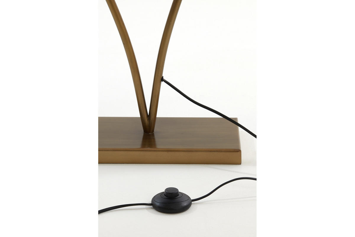 STEHLEUCHTE OKNO 46x17x140 cm, Metall, Antik Bronze - Bronzefarben, Metall (46/17/140cm) - Light & Living