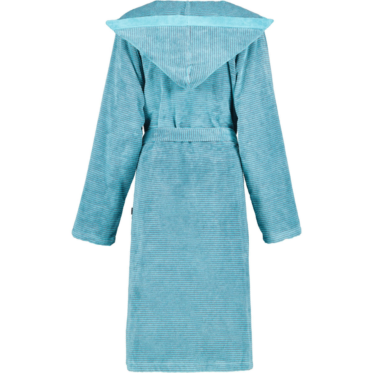 BADEMANTEL DAMEN KAPUZE TWO-TONE 6425 TÜRKIS - 47 - Blau, Textil (Snull) - Cawoe