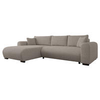 ECKSOFA Merkos - Schwarz/Cappuccino, Holz/Textil (285/188cm) - MIRJAN24