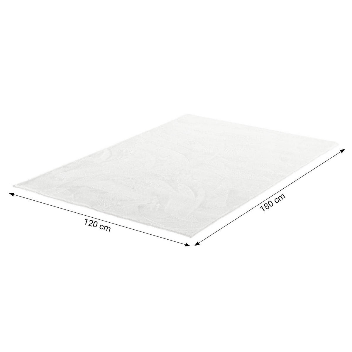 TEPPICH in Weiß 120/180 cm waschbar - Weiß, Textil (120/180cm) - Homestyle4u