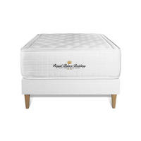 BETT Buckingham Memory-Schaum 90 x 200 cm h1 - Kit Bettgestell Weiß - Beige/Weiß, Holz (90/200cm) - ROYAL PALACE BEDDING