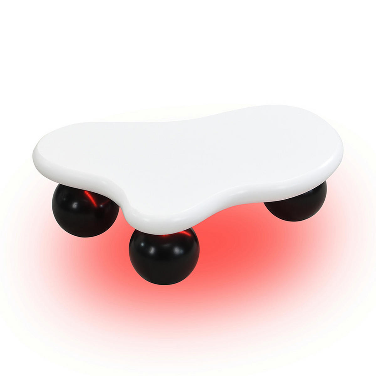 COUCHTISCH DE-114 Cloud Style Schwarz+Weiß - Weiß, Holzwerkstoff (63/95/32cm) - ComfortXL