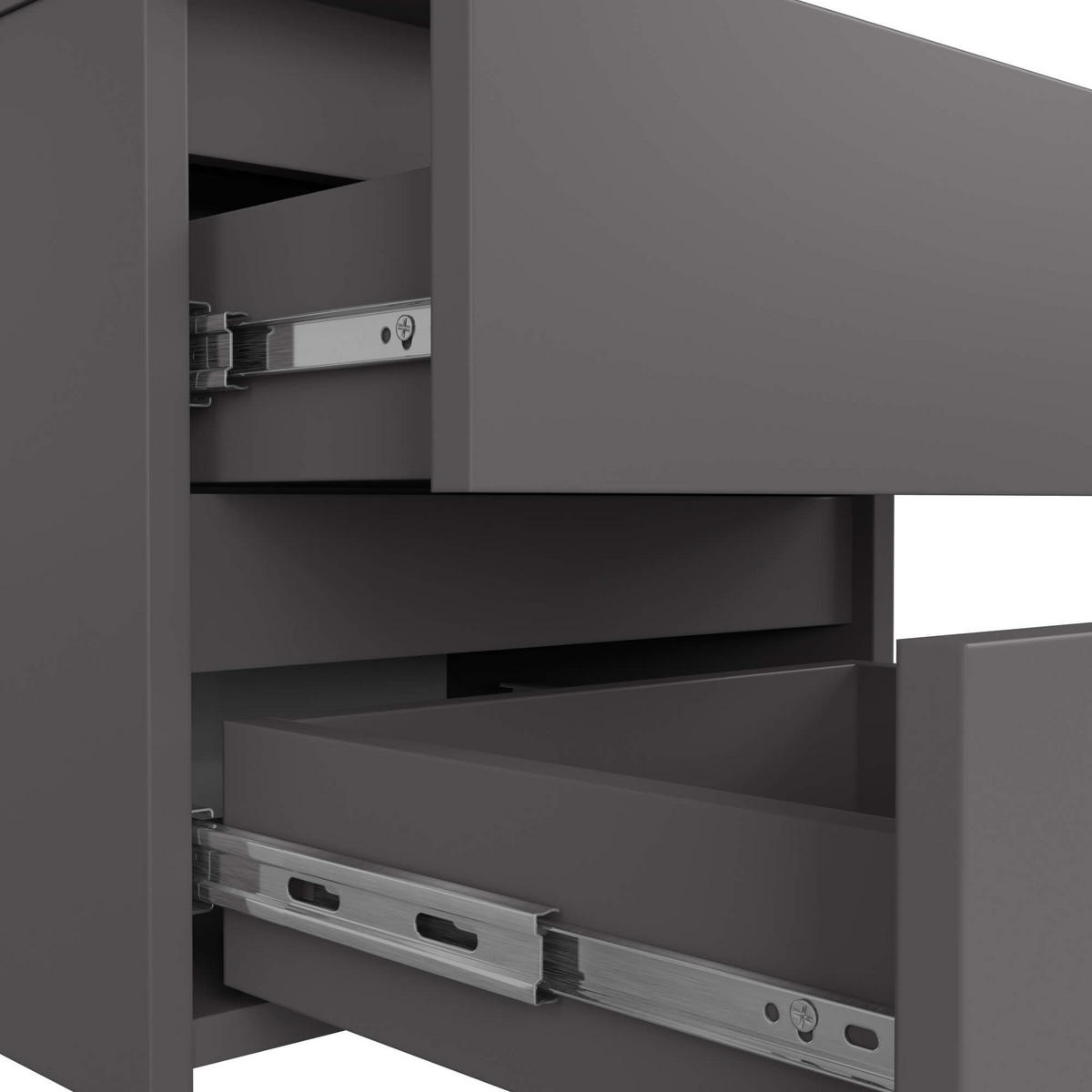 NACHTTISCH Graphit Grau 40/40/35 - Graphitfarben, Holzwerkstoff (40/40/35cm) - RAUMHIRSCH FURNITURE