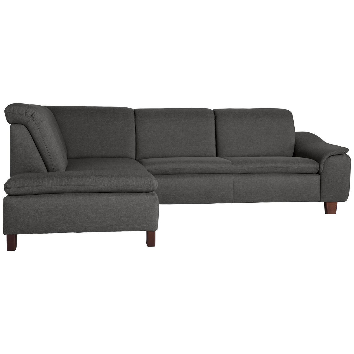 ECKSOFA mit Ottomane links Kaylil Flachgewebe anthrazit - Anthrazit, Kunststoff (187/247cm) - 58aufmkessel