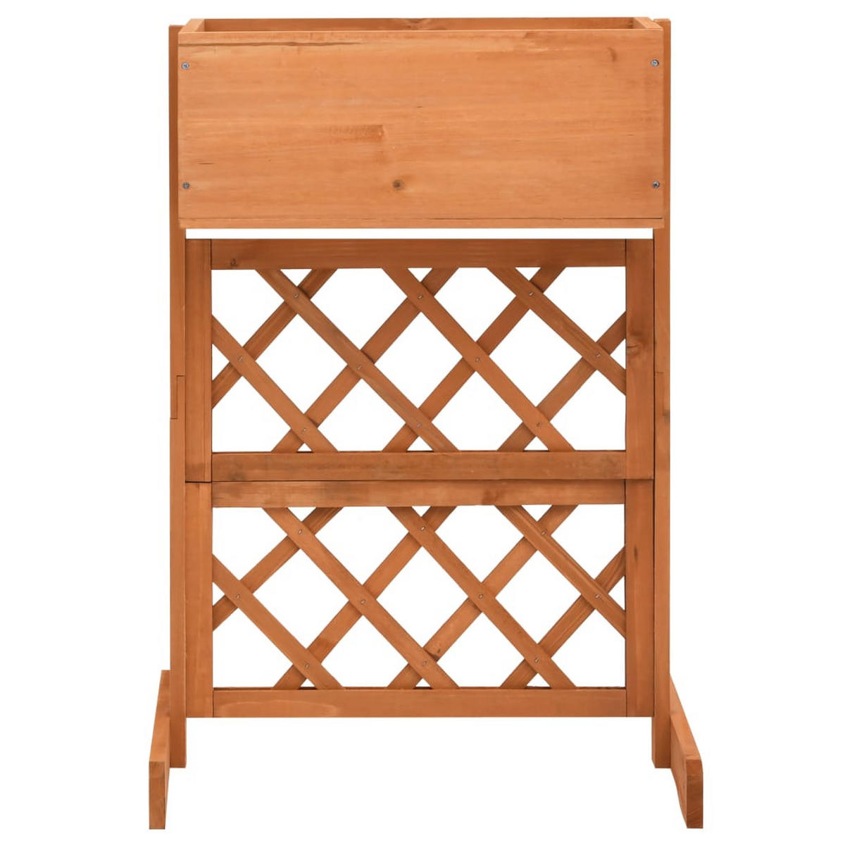 GARTEN-SPALIER mit Blumenkasten Orange 45x30x74 cm Tannenholz - Orange, Holz (45/74/30cm)