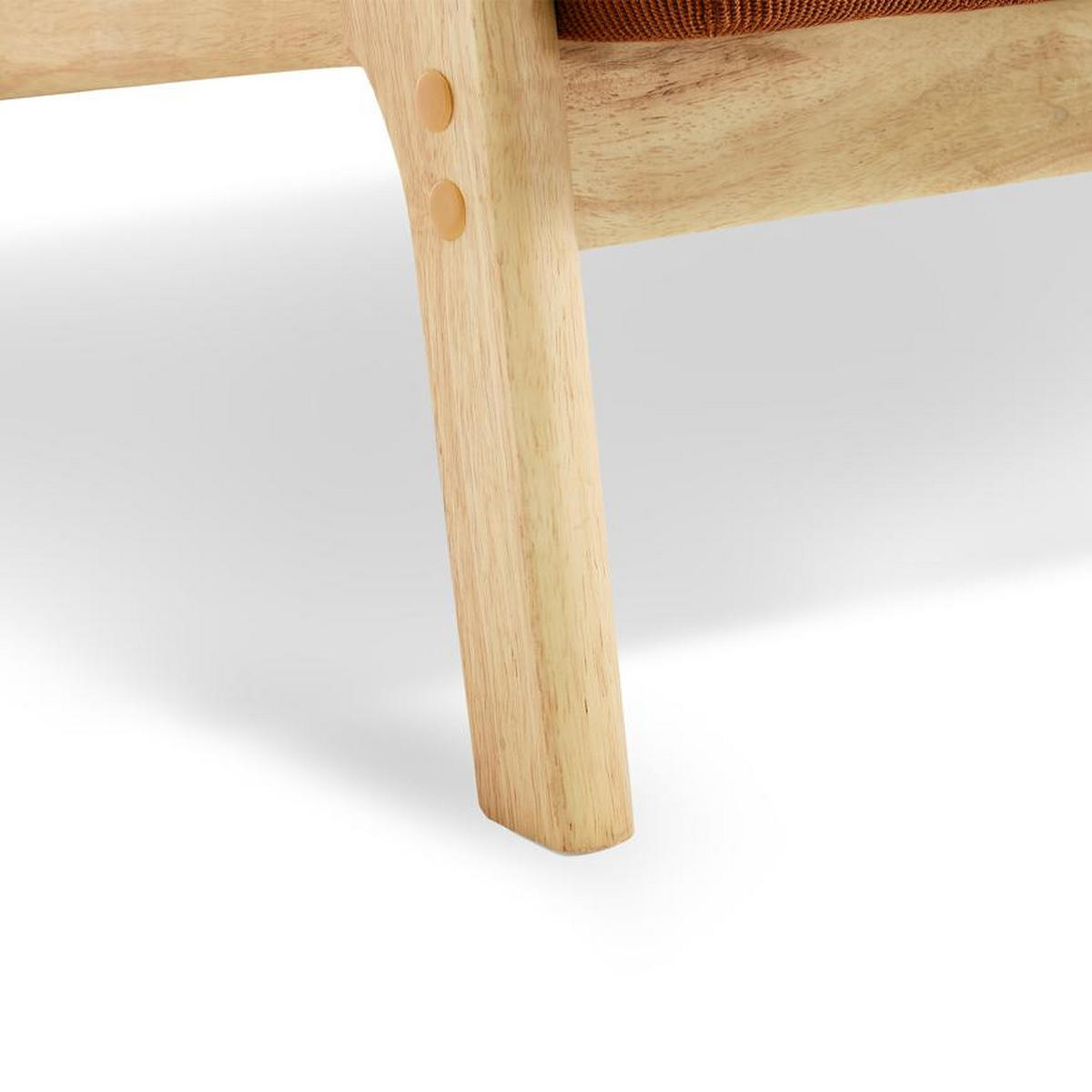 VINTAGE-SESSEL Marie aus skandinavischem Cord und Holz in Terrakotta - Rot/Akaziefarben, Holz/Textil (65/74/84cm) - Sicaan