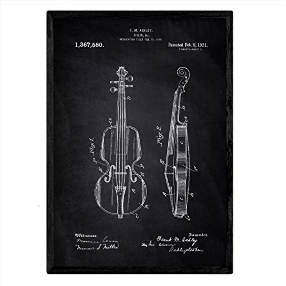 POSTER Violine Patent A3 Rahmenlos - Klar, Papier (29.7/5/42cm) - Nacnic