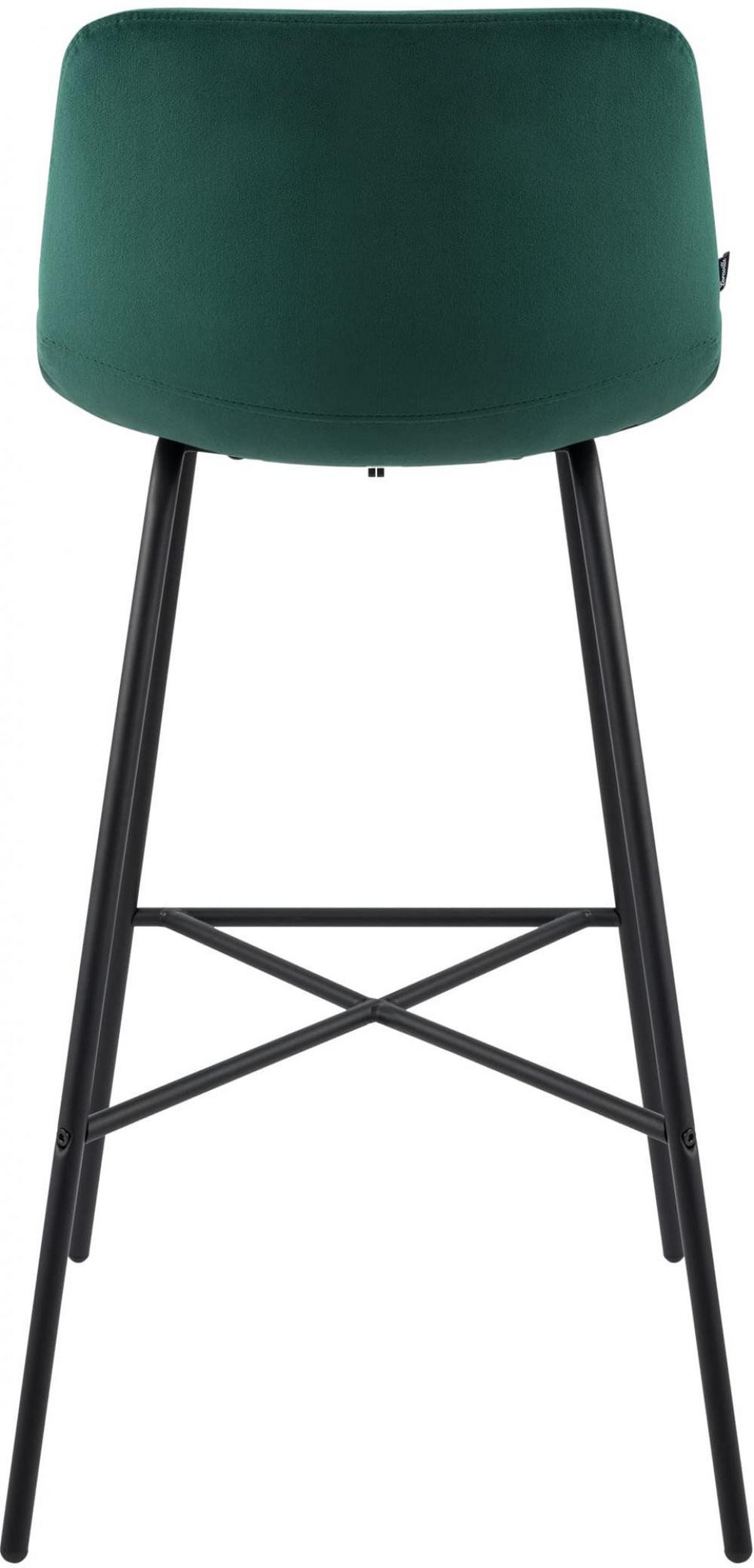 BARHOCKER Samt Grün - Schwarz/Grün, Textil/Metall (44/98/49cm) - CLP