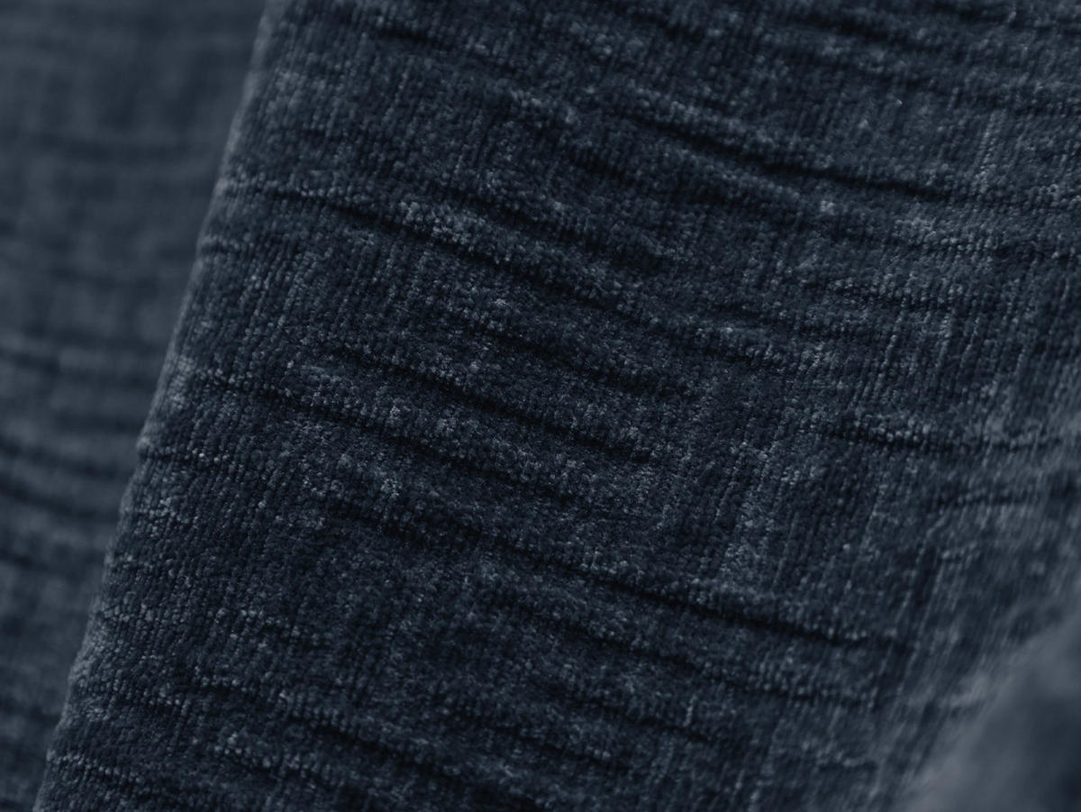 PANORAMASOFA rechts Kaelle aus Chenille-Stoff königsblau 8 Sitzplätze - Blau, Textil (284/85/384cm) - Micadoni