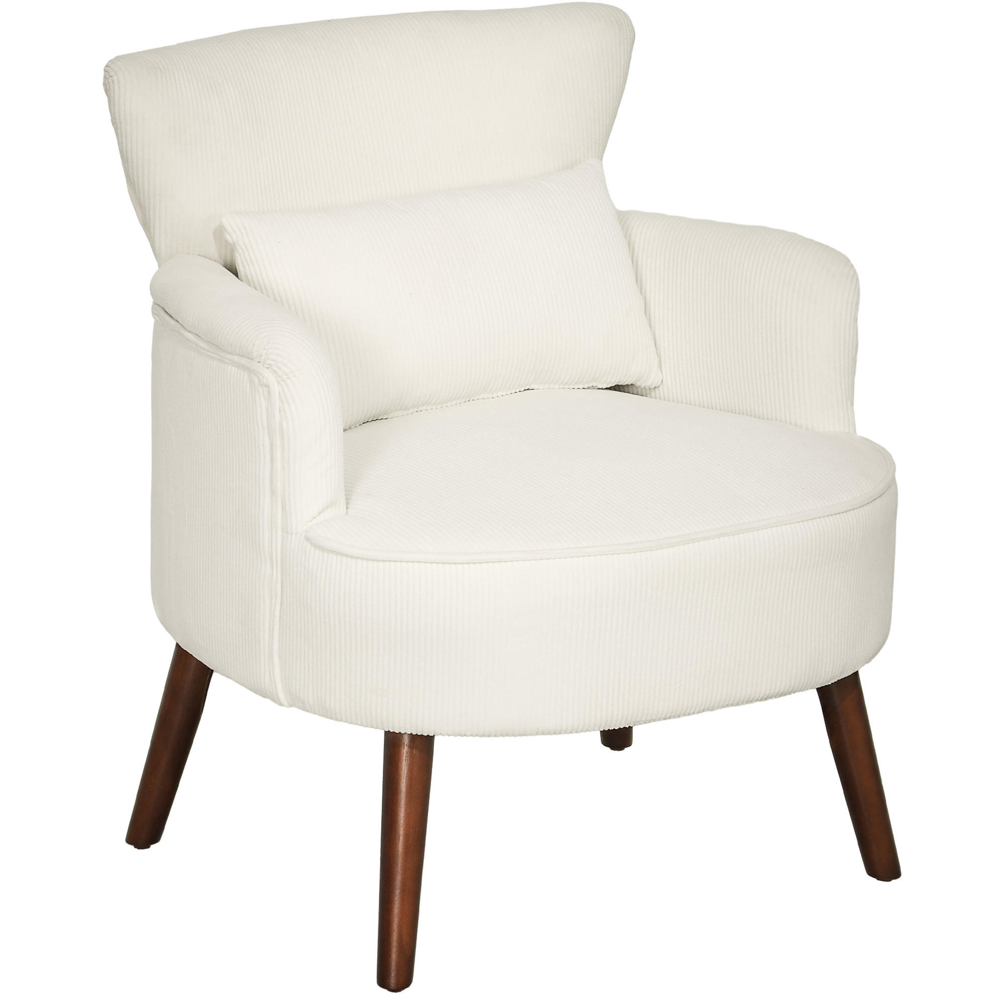 SESSEL 69/69,5/78 cm in Cremeweiß mit Flügelrücken und Holzbeinen - Creme, Kunststoff (69.5/78/69cm) - BEAOK