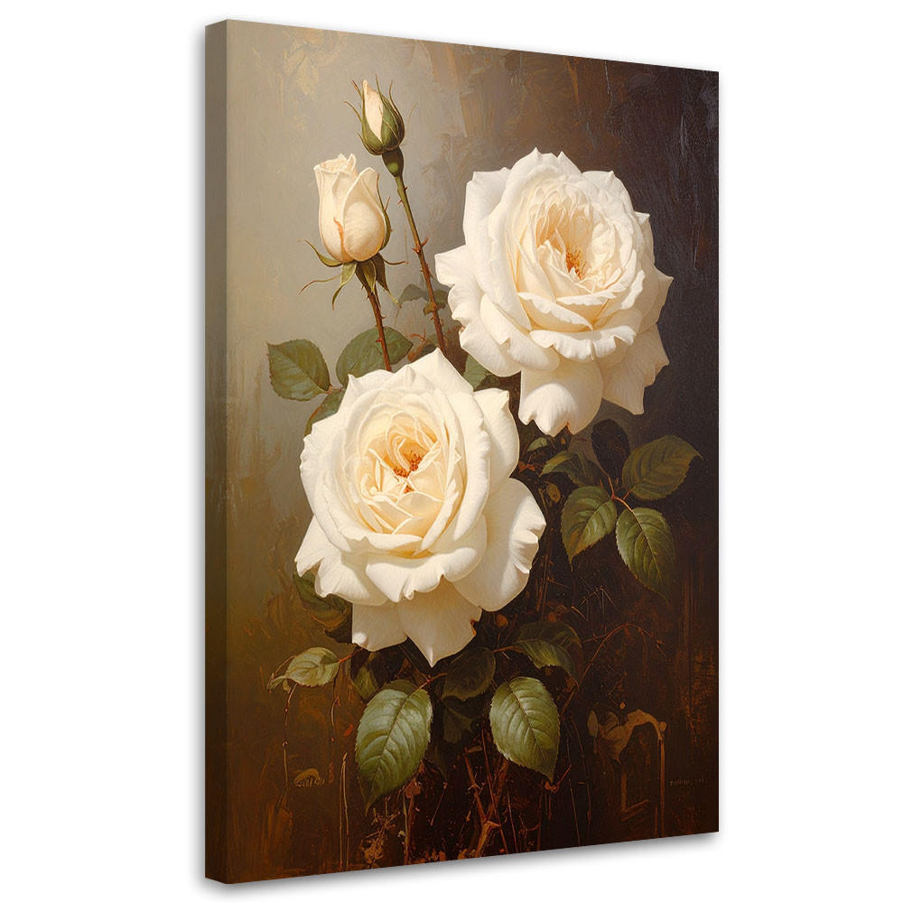 LEINWANDBILD Blumen 70x100cm - Braun, Textil (70/100cm) - Feeby