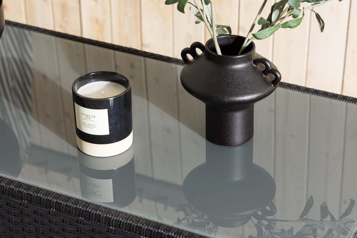 GARTENTISCH schwarz - Schwarz, Holzwerkstoff (120/50/45cm) - ebuy24