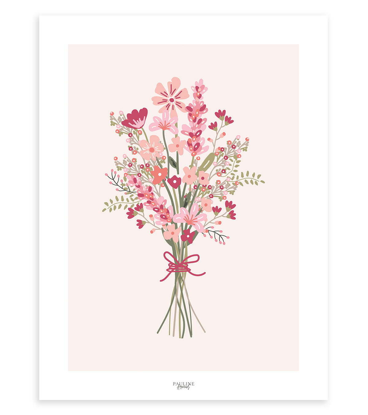 POSTER Frühlingsstrauß, 30x40 cm - Pink, Papier (30/1/40cm) - Lilipinso