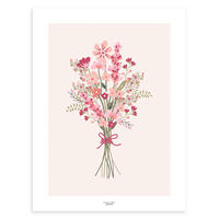 POSTER Frühlingsstrauß, 30x40 cm - Pink, Papier (30/1/40cm) - Lilipinso