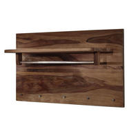 WANDGARDEROBE Sheesham 100x32x60 rot-braun gebeizt TORONTO #146 - Dunkelbraun, Holz (100/60/32cm) - Massivmoebel24