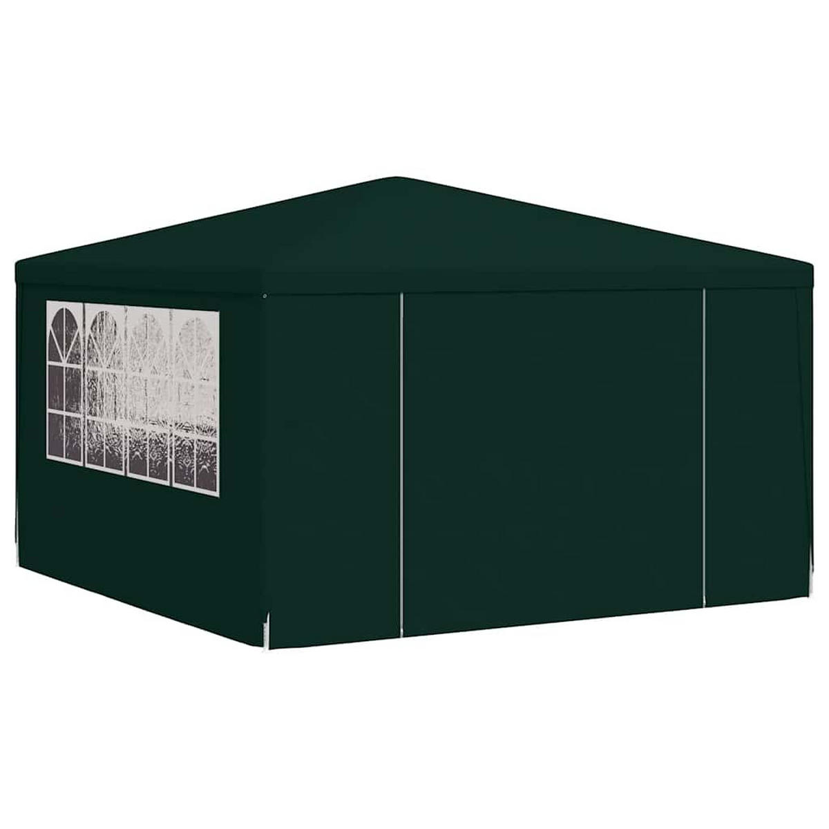 PROFI-PARTYZELT Mit Seitenwänden 4/4 M Grün 90 G/M² - Grün, Kunststoff (400/275/400cm) - vidaXL
