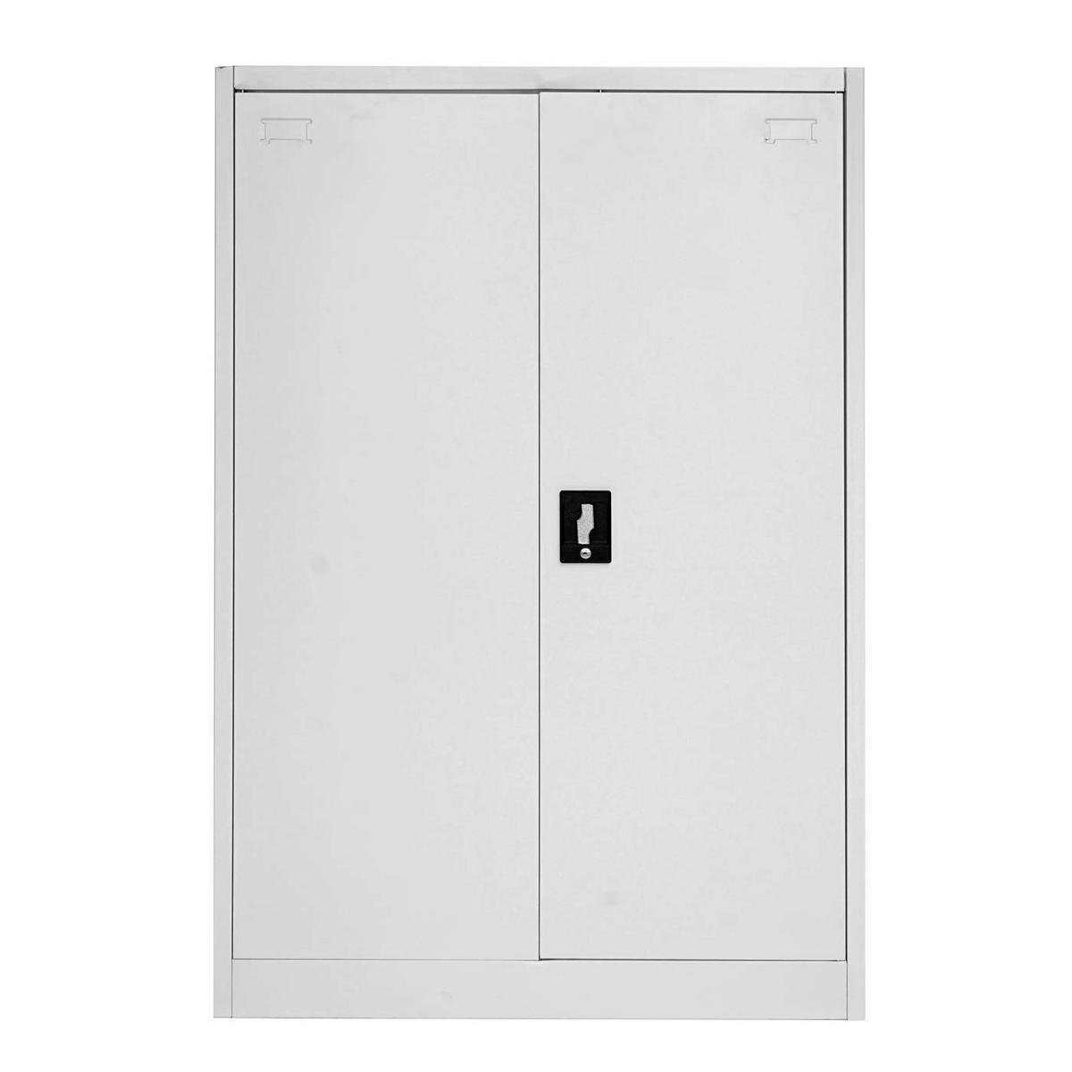 AKTENSCHRANK Hellgrau - Hellgrau, Metall (90/140/40cm) - MCW