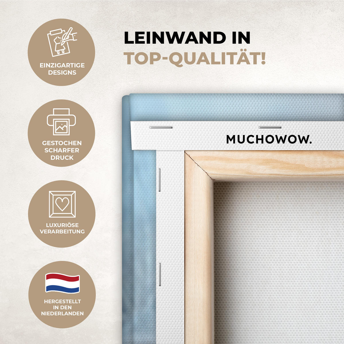 LEINWANDBILD Pferde - Winter - Tiere - Natur - Schnee 20x20 cm - Anthrazit, Textil (20/20cm) - MuchoWow