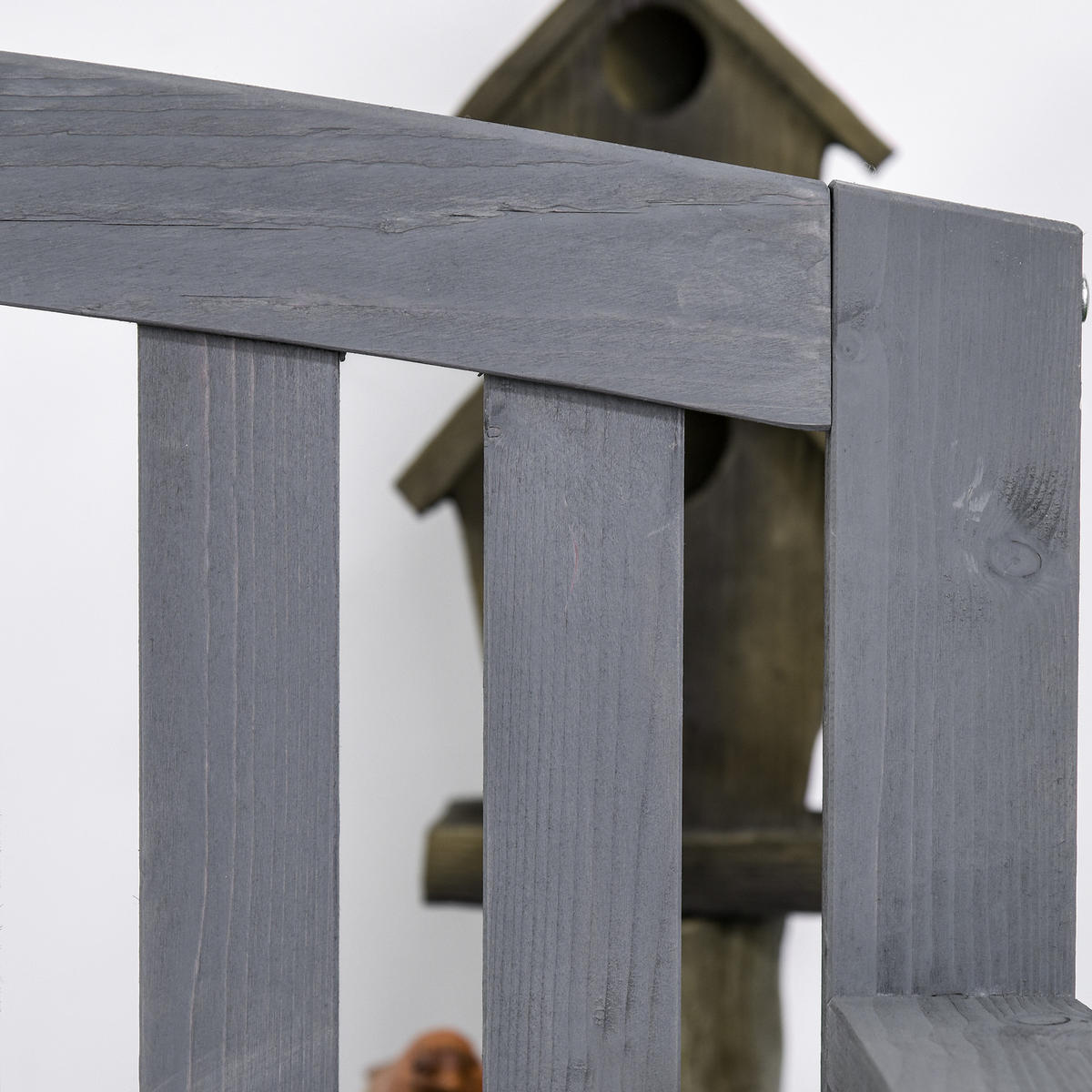 GARTENBANK 2-Sitzer Grau 143/51/85 cm - Grau, Holz (51/85/143cm) - Outsunny