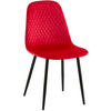 STUHL Samt Rot - Rot/Schwarz, Textil/Metall (44/88/54cm) - CLP