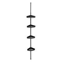 TELESKOPREGAL für die Dusche 20,5/20,5/240 cm - Schwarz, Metall (20.5/240/20.5cm) - 5five Simply Smart