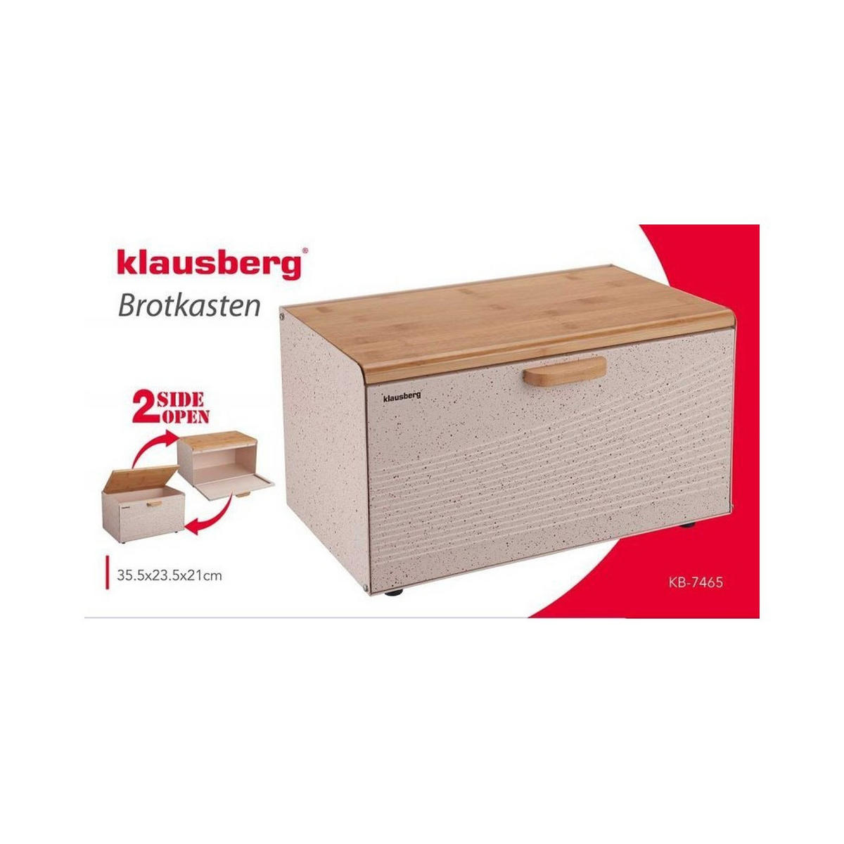 BROTKASTEN Creme 35.5/21/23.5 cm 7635 - Creme, Metall (21/23.5/35.5cm) - Klausberg 