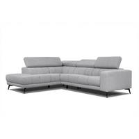 ECKSOFA MORELLO 5-Sitzer, silberfarben - Silberfarben/Schwarz, Holzwerkstoff/Textil (158/269cm) - Courtois Laville