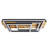 LED stropní svítidlo 20,9/38/8,8 cm - černá, kov (38/20.9/8.8cm) - Nettlife