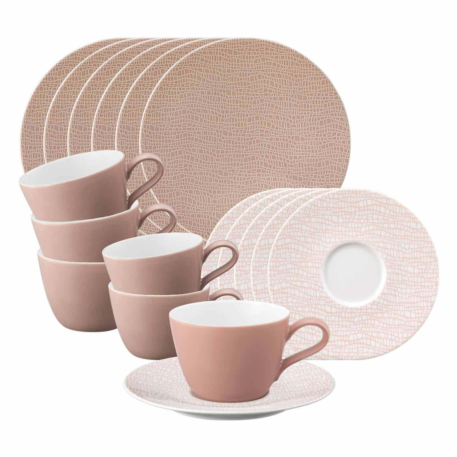 KAFFEESERVICE Life Fashion Posh Rose 18er Set - Rosa, Keramik (1/1/1cm) - Seltmann Weiden