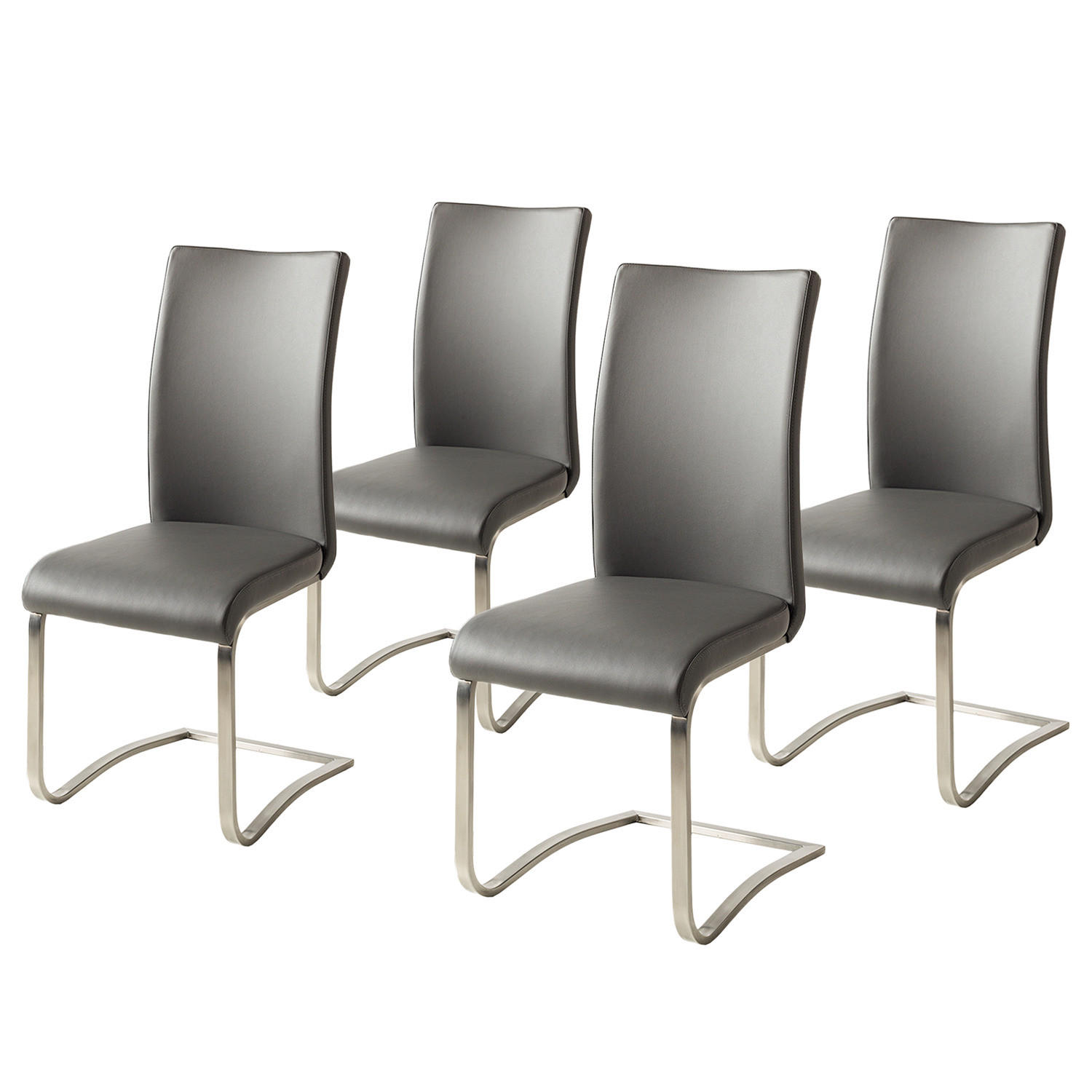 FREISCHWINGER - Edelstahlfarben/Grau, Kunststoff/Metall (43/103/52cm) - home24