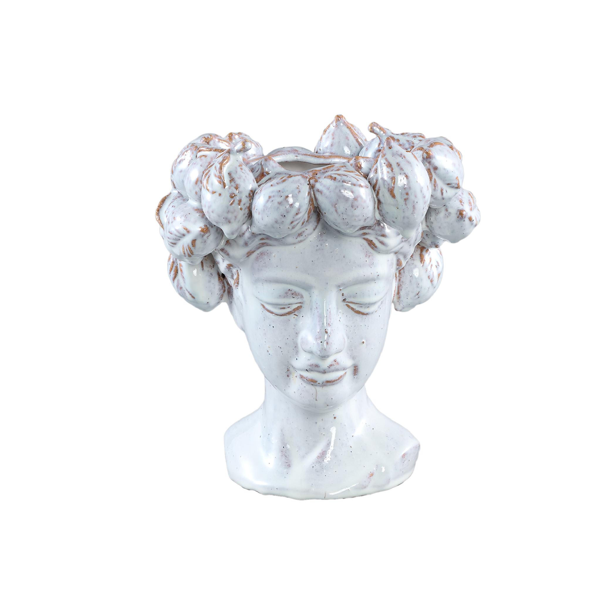 SKULPTUR Alani Weiß 25.5/24/27cm - Weiß, Keramik (24/27/25.5cm) - PTMD Collection