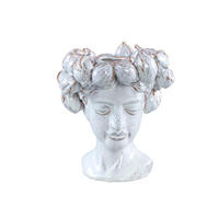 SKULPTUR Alani Weiß 25.5/24/27cm - Weiß, Keramik (24/27/25.5cm) - PTMD Collection