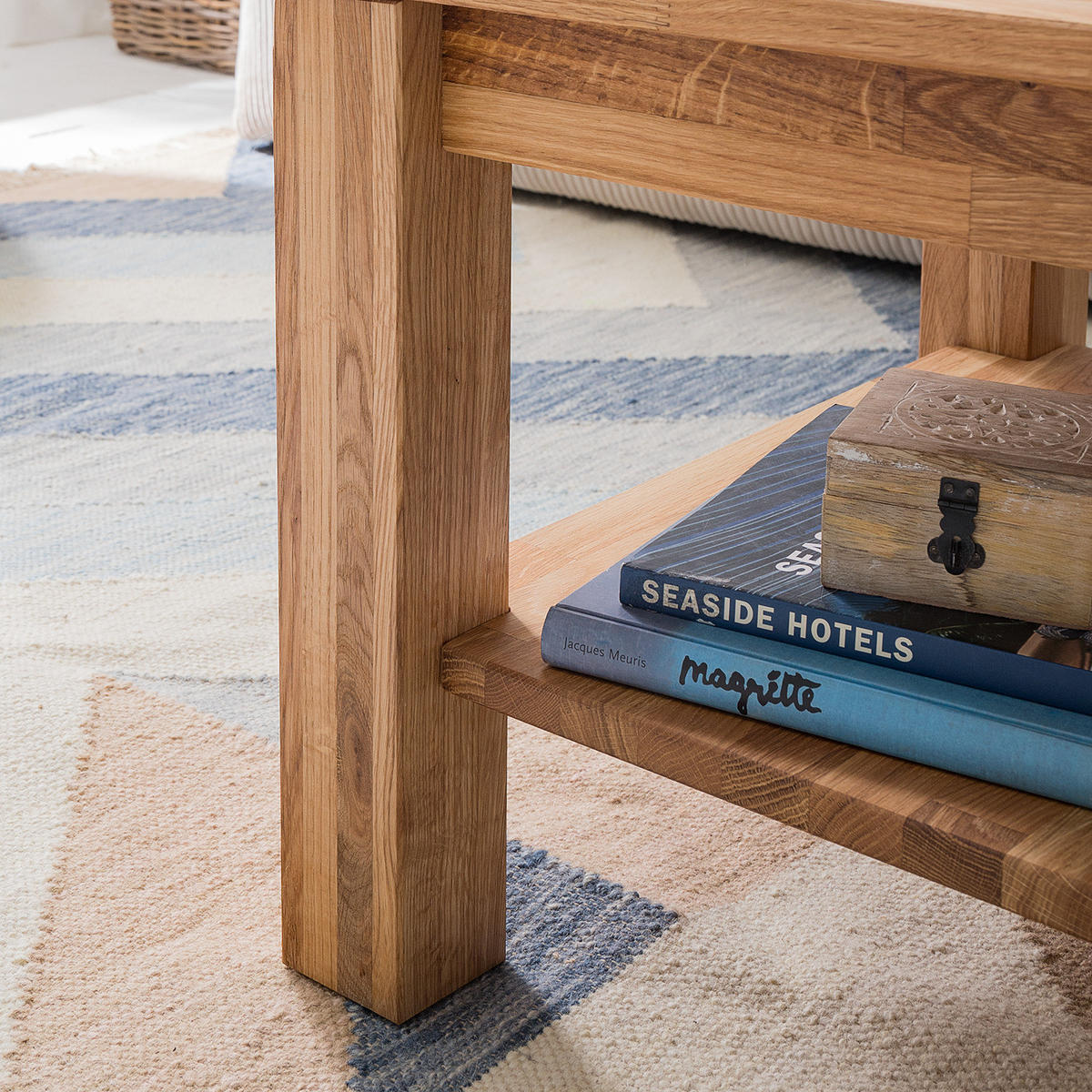 COUCHTISCH - Eiche massiv - Eichefarben, Holz (60/60/45cm) - home24