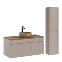 BADMÖBEL 100.4cm Zelie 2er-Set Kaschmir - Beige, Holzwerkstoff (100.4/48/46cm) - Petits-meubles