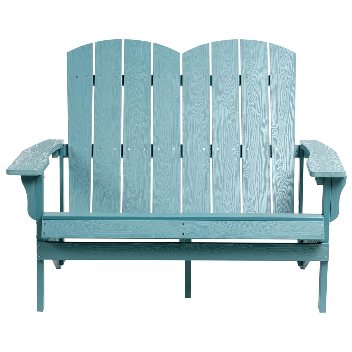 GARTENBANK Adirondack 125 cm Hellblau - Blau, Kunststoff (125/91/73cm) - Beliani