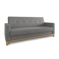SCHLAFSOFA Wood - Beige/Grau, Holz/Textil (215/89/89cm)