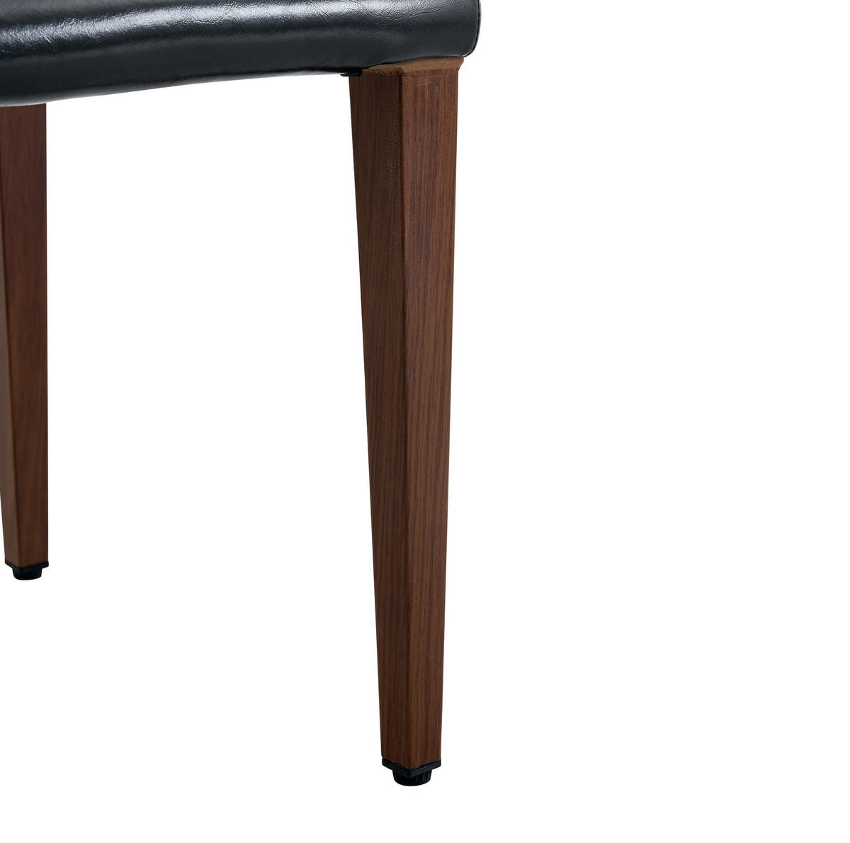 ESSZIMMERSTUHL mit PU-Bezug 90 cm Schwarz Nussbaumoptik 2er-Set - Schwarz, Metall (47/90/41.1cm) - Meubliv